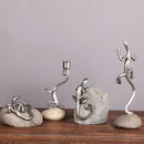 GobekUsa Gecko Lizard Resin Candlestick: Home Decor Figurine & Candelabrum