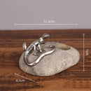 GobekUsa Gecko Lizard Resin Candlestick: Home Decor Figurine & Candelabrum