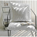 GobekUsa Conical Geometric Embroidery Cut Velvet Pillow Cover Silver Luxe Square Cushion