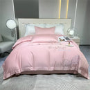 GobekUsa 1200TC Embroidery Egyptian Cotton Bedding Set 4pcs King Queen Solid Sheet Duvet Cover