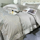 GobekUsa 1200TC Embroidery Egyptian Cotton Bedding Set 4pcs King Queen Solid Sheet Duvet Cover