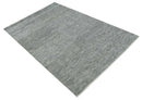 Silver, Gray and Charcoal Contemporary Hand knotted 6.6x10 wool Area Rug by The Rug Decor
