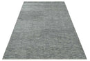 Silver, Gray and Charcoal Contemporary Hand knotted 6.6x10 wool Area Rug by The Rug Decor