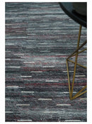 Silver, Gray, Charcoal, and Maroon Modern Abstract Dari 5x8 Pet yarn Area Rug
