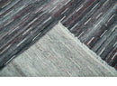 Silver, Gray, Charcoal, and Maroon Modern Abstract Dari 5x8 Pet yarn Area Rug