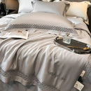 GobekUsa Eucalyptus Fiber Summer Quilt Bedding Set with Wide Edge & Silky Cool Feel