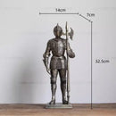 GobekUsa Iron Armored Soldier Knight Sculpture Home Decor Figurine