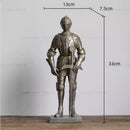 GobekUsa Iron Armored Soldier Knight Sculpture Home Decor Figurine