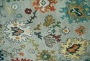 Silver, Ivory and Beige vibrant Colorful Hand knotted 8x10 and 9x12 Traditional Oushak wool Rug by The Rug Decor
