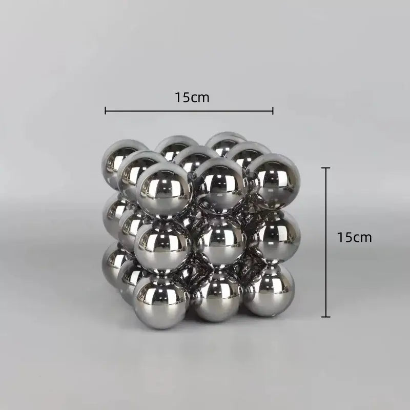 GobekUsa Geometric Crystal Glass Ball Stack Blocks Home Decoration, photo 7 of 8