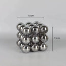 GobekUsa Geometric Crystal Glass Ball Stack Blocks Home Decoration