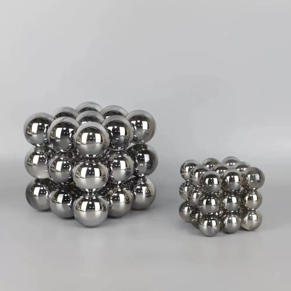 GobekUsa Geometric Crystal Glass Ball Stack Blocks Home Decoration