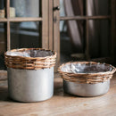 Silver Metal Willow Mixed Zakka Planter