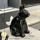 GobekUsa French Bulldog Ceramic Tissue Box - Creative Desk Decoration for Home and Office