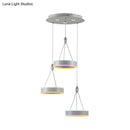 GobekUsa Silver Minimalist Acrylic Pendant Cluster Ceiling Light - Elegant Dining Room Decoration