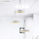 GobekUsa Silver Minimalist Acrylic Pendant Cluster Ceiling Light - Elegant Dining Room Decoration