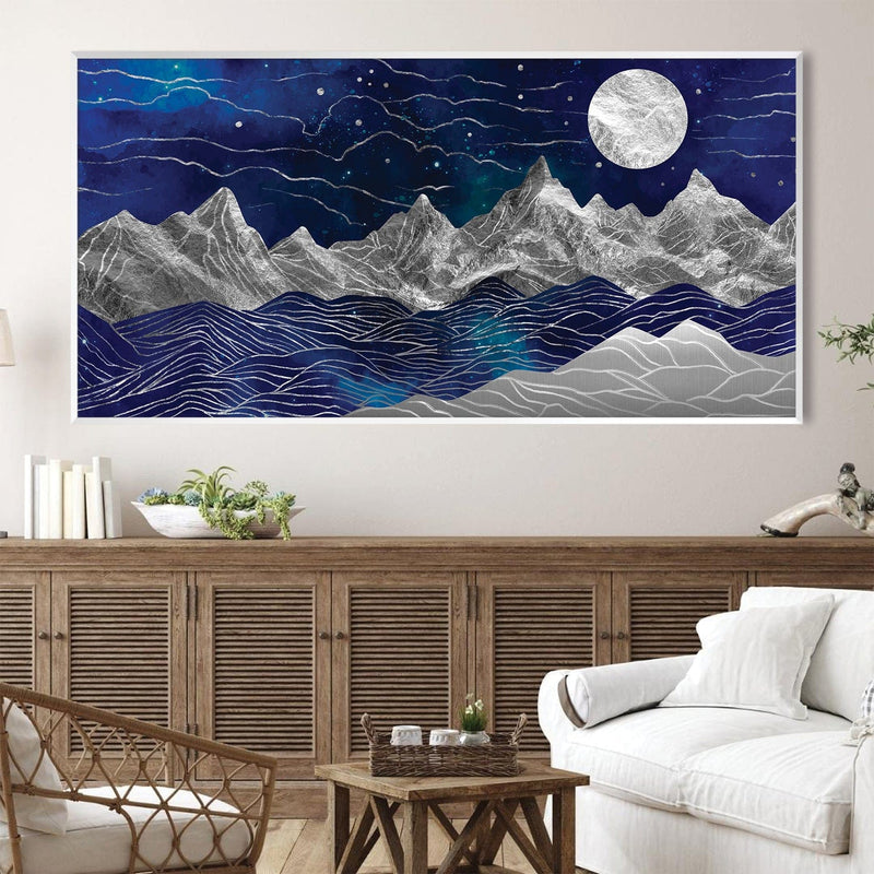 Silver Mountains Canvas