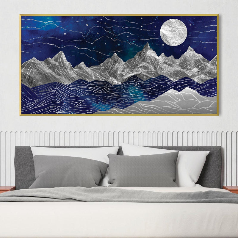 Silver Mountains Canvas