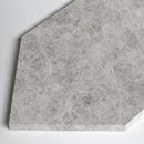 Silver Mystique Honed Large Hexagon Marble Tiles 6x12