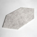 Silver Mystique Honed Large Hexagon Marble Tiles 6x12