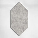Silver Mystique Honed Large Hexagon Marble Tiles 6x12