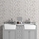 Silver Mystique Polished Hexagon Marble Mosaics 10 3/8x12