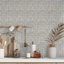 Silver Mystique Polished Basket Weave Marble Mosaics 12x12