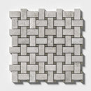Silver Mystique Polished Basket Weave Marble Mosaics 12x12