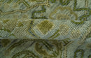 Silver Olive Green Wool Area Rug - Hand Knotted Traditional Floral