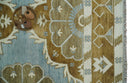 Silver, Olive and Ivory Traditional Medallion Large Floral Design Hand knotted 9x12 wool Rug by The Rug Decor