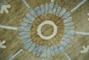 Silver, Olive and Ivory Traditional Medallion Large Floral Design Hand knotted 9x12 wool Rug by The Rug Decor