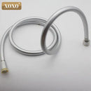 Silver pvc flexible shower hose bathroom metallic spiral connector by Decorbites