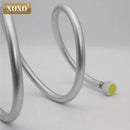 Silver pvc flexible shower hose bathroom metallic spiral connector by Decorbites