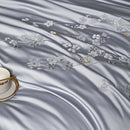 GobekUsa Egyptian Cotton Flowers Embroidery Bedding Set 6-Piece Home Textiles