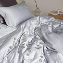 GobekUsa Egyptian Cotton Flowers Embroidery Bedding Set 6-Piece Home Textiles