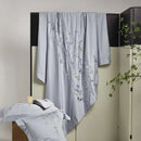 GobekUsa Egyptian Cotton Flowers Embroidery Bedding Set 6-Piece Home Textiles