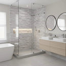 Silver Sky Honed Bamboo Marble Mosaics 6x12