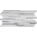 Silver Sky Honed Bamboo Marble Mosaics 6x12
