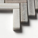 Silver Sky Honed Herringbone Marble Mosaics 10 7/16x12 13/16