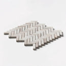 Silver Sky Honed Herringbone 5/8x2 Marble Mosaics 12 1/8x13 3/8