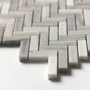 Silver Sky Honed Herringbone 5/8x2 Marble Mosaics 12 1/8x13 3/8