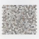 Silver Sky Honed Hexagon 2 Marble Mosaics 10 3/8x12