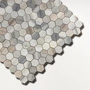 Silver Sky Honed Hexagon 1x1 Marble Mosaics 11 1/2x12 1/4