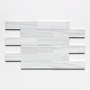 Silver Sky Fine Textured Subway Marble Tiles 3x12