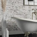 Silver Sky Polished 1 1/4x6 Marble Mosaics 12x12
