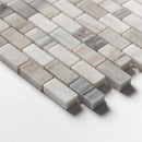Silver Sky Polished 5/8x1 1/4 Marble Mosaics 12x12