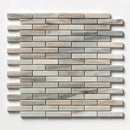 Silver Sky Polished 5/8x3 Marble Mosaics 12x12
