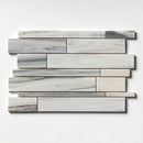 Silver Sky Polished Slides Marble Mosaics 12x16