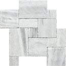 Silver Sky Reclaimed Marble Pavers Ashlar Pattern