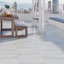 Silver Sky Vein Cut Rustic Textured Marble Tiles 16x24
